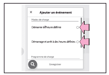 Utilisation de la fonction de calendrier de recharge