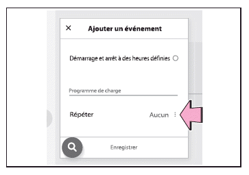 Utilisation de la fonction de calendrier de recharge