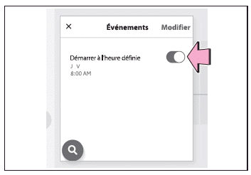 Utilisation de la fonction de calendrier de recharge